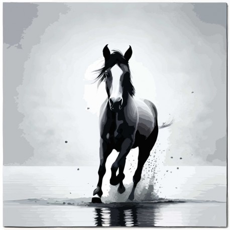 autocollant mural cheval marron