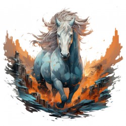 sticker cheval chambre fille