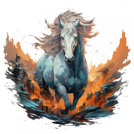 sticker cheval chambre fille