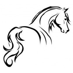 sticker cheval decoration