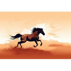 stickers cheval multicolores