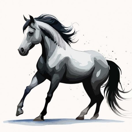 stickers muraux cheval multicolores