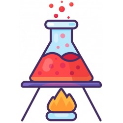 autocollant fiole ballon jaune