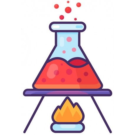 autocollant fiole ballon jaune