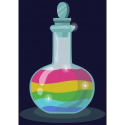 autocollant fiole chauffe