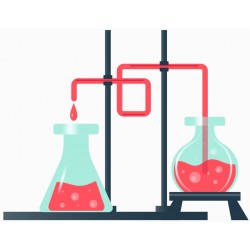 autocollant fiole chimie
