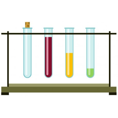 autocollant mural erlenmeyer bleu