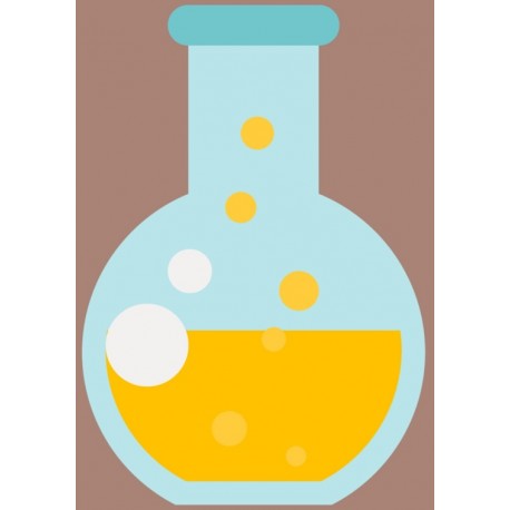 sticker fiole ballon bleu