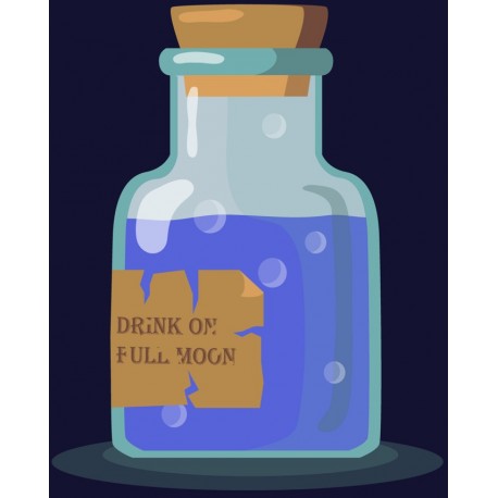 sticker fiole ballon jaune