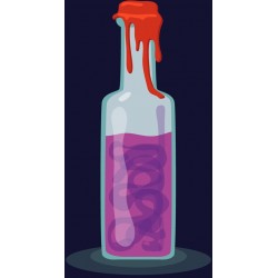 sticker mural erlenmeyer jaune