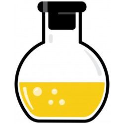 stickers ballon chimie bleu