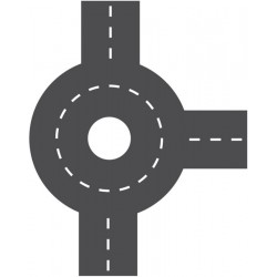 autocollants muraux circuit de voiture gris vert