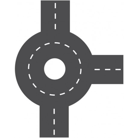 autocollants muraux circuit de voiture gris vert