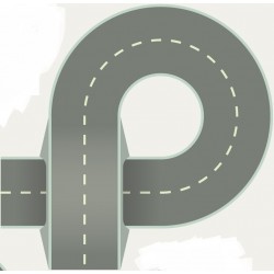 sticker mural circuit de voiture enfant