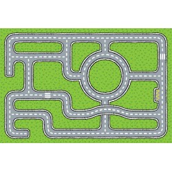 sticker mural circuit de voiture rond point