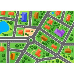 sticker mural circuit de voiture vert