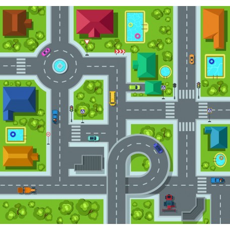 stickers circuit de voiture gris