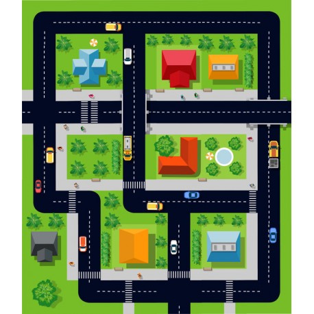 stickers muraux circuit voiture deco garcon