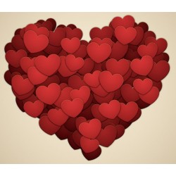 autocollant coeur couleurs