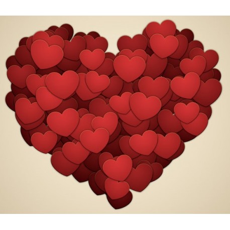 autocollant coeur couleurs