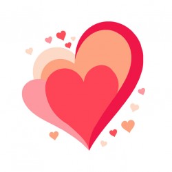 sticker coeur couleurs