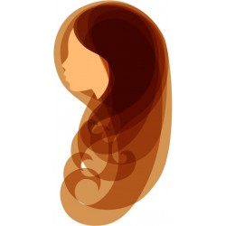 autocollant cheveux femme bleu