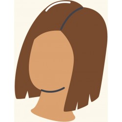 autocollant mural coiffure femme