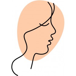 autocollant mural tete femme deco chambre