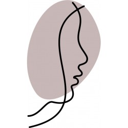 autocollant mural tete femme decoration