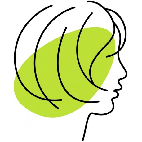 autocollant mural tete femme salon de coiffure