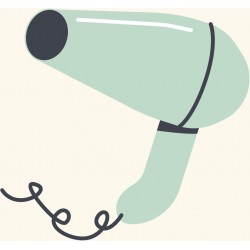 autocollant shampoing salon de coiffure