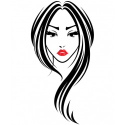 autocollant mural spray coiffure