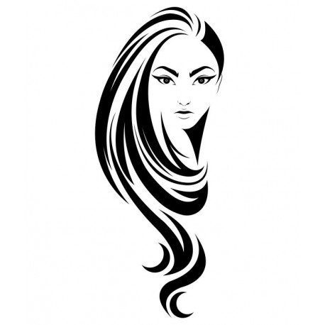 autocollants tete femme deco