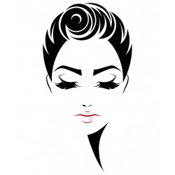 autocollants tete femme deco salon