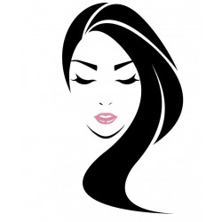 autocollants tete femme salon beaute