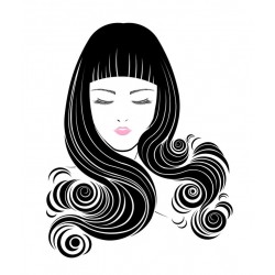 sticker mural spray coiffeur