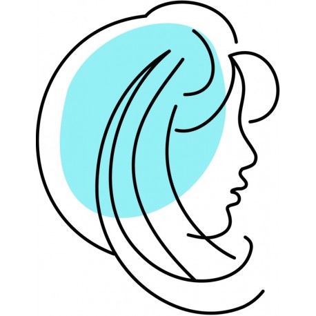 sticker mural femme coiffee