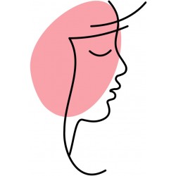 sticker mural tete femme decoration