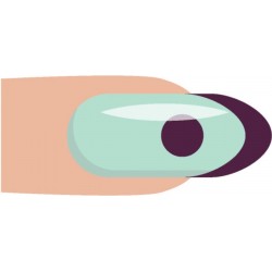 sticker ongle manucure bleu beige