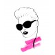 stickers muraux femme lunette de soleil