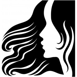 stickers tete femme deco salon
