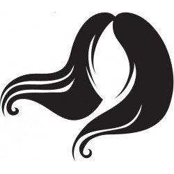 stickers tete femme salon