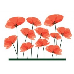 stickers coquelicot champs