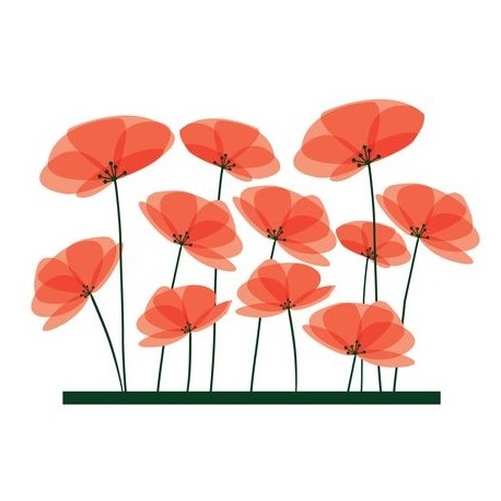 stickers coquelicot champs