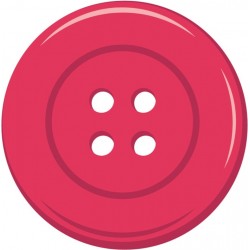 autocollant bouton de couture coeur