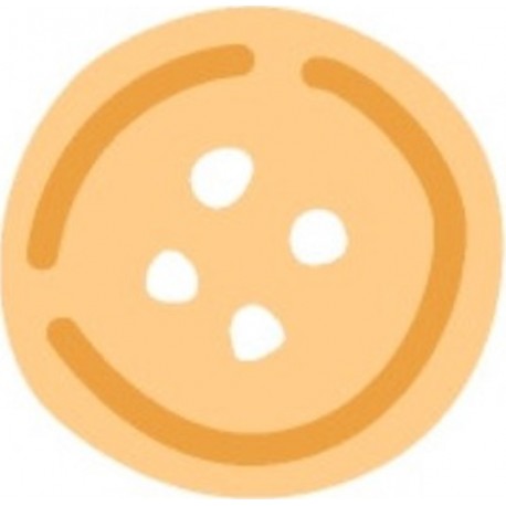 autocollant bouton de couture geant