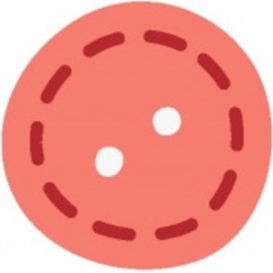 autocollant bouton de couture mauve