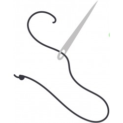 autocollants aiguille avec fil vert