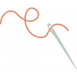 autocollants fil de couture gris