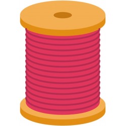 sticker bobine de fil rose
